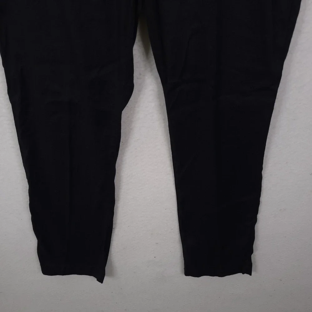Tommy Bahama Linen Blend Pants Mens 1XLB Black Drawstring Beach Resort Trousers